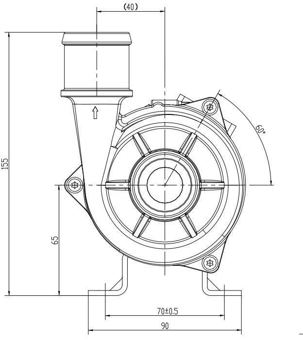 DC 24 V 240W Automotive Electric Brushless Motor Water Pump With PWM