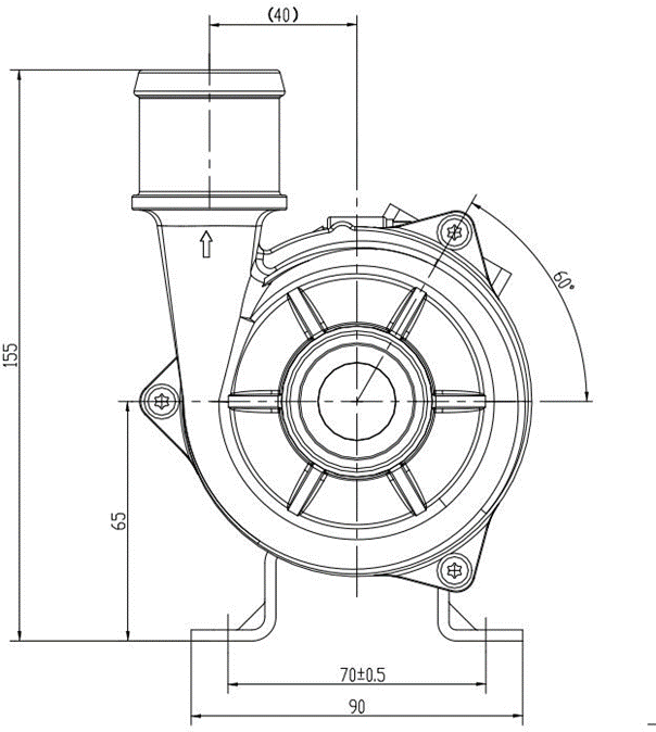 High Lift 24V BLDC Motor Automotive Water Pump For Engineering Vehicles
